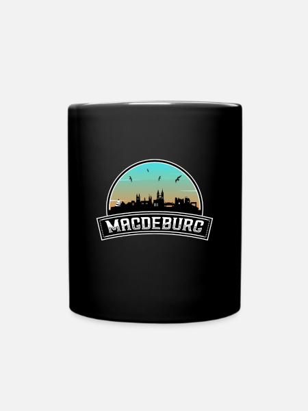 Magdeburg Deutschland Skyline Deutsches Souvenir - Tasse einfarbig - Schwarz