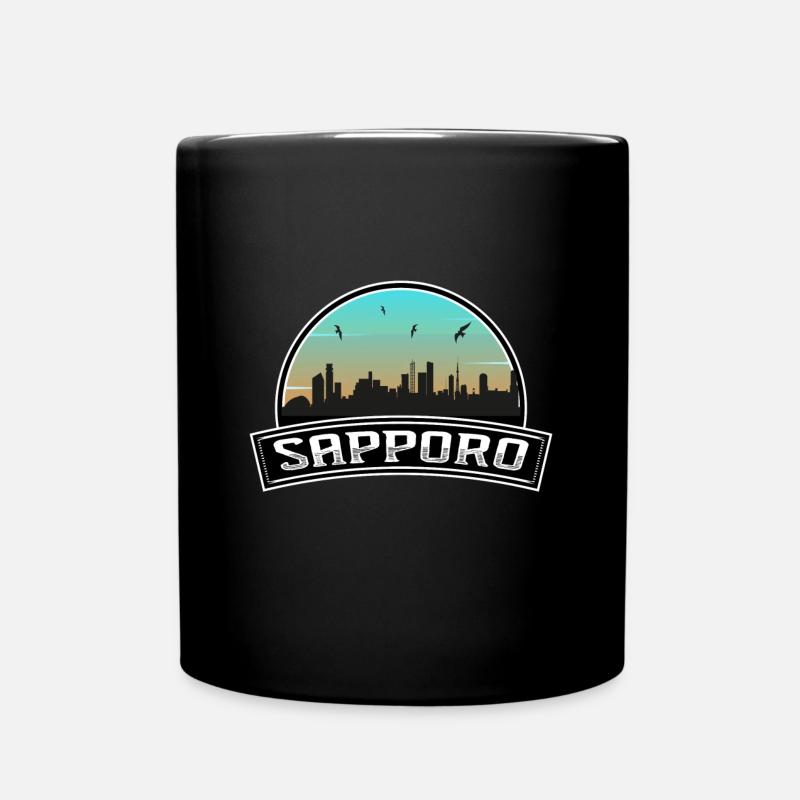 Sapporo Japan Skyline Japanisches Souvenir - Tasse einfarbig - Schwarz