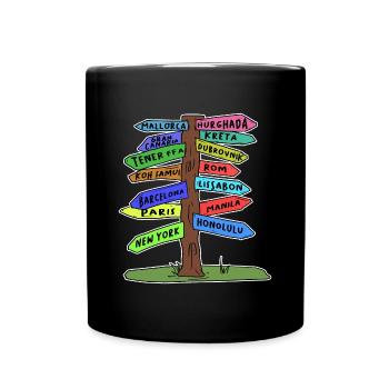 Partez en voyage vacances vacances été - Mug uni - noir - Devant