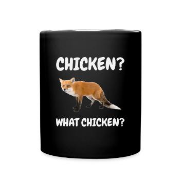 Poulets renards - Mug uni - noir - Devant