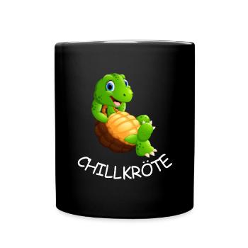 Turtle Chill : Drôle d’animal comique - Mug uni - noir - Devant