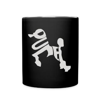 caniche - Mug uni - noir - Devant