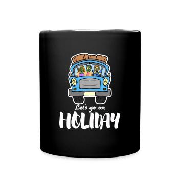 Vacances vacances Voyage Voyage Camping Drôle - Mug uni - noir - Devant