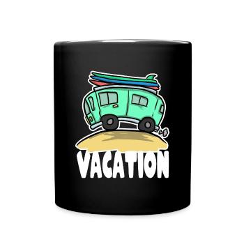 Temps libre voyage de vacances voyage camping - Mug uni - noir - Devant