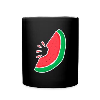 Caribbean island watermelon vacation vacation summer - Full Colour Mug - black - Front