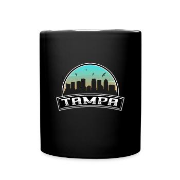 Tampa Florida USA Skyline Souvenir - Tasse einfarbig - Schwarz - Vorne