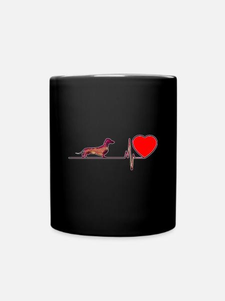 J'aime les teckels - Mug uni - noir
