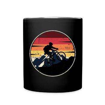 Sunset Ridge Mountain Bike - Full Colour Mug - black - Front