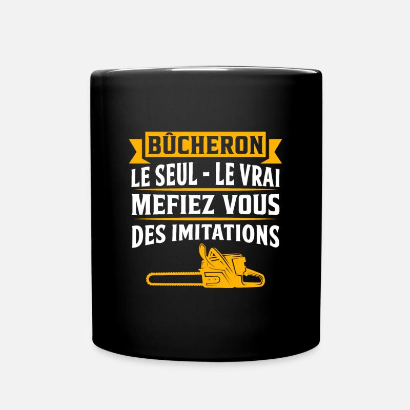 cadeau bûcheron t-shirt bucheron - Mug uni - noir