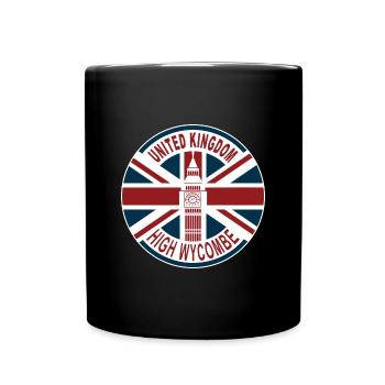High Wycombe United Kingdom UK Union Jack British - Full Colour Mug - black - Front