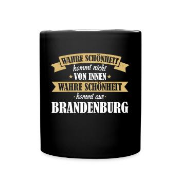 Brandenburg Brandenburger Berlin Heimat Bundesland - Tasse einfarbig - Schwarz - Vorne