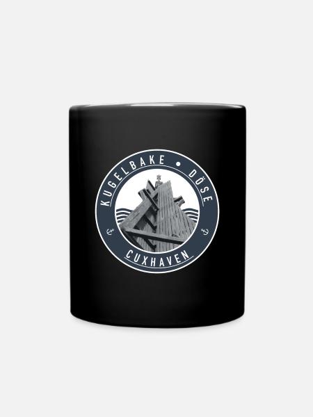 Kugelbake - Döse Cuxhaven - Tasse einfarbig - Schwarz