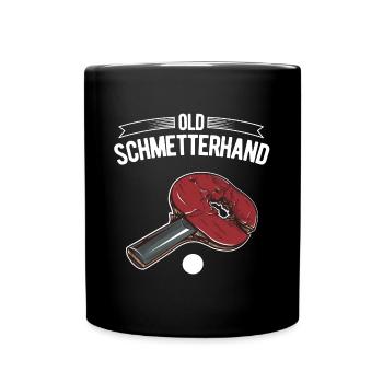 Old Schmetterhand Design für Tischtennisspieler - Tasse einfarbig - Schwarz - Vorne