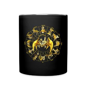 Starsign Divine Scorpio Armor - Full Colour Mug - black - Front
