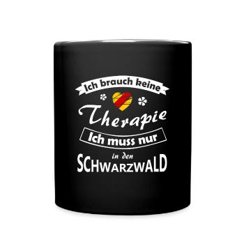 Schwarzwald Therapie Baden - Tasse einfarbig - Schwarz - Vorne