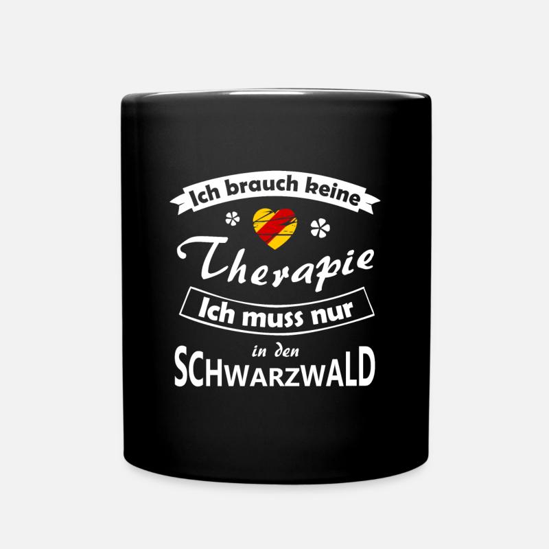 Schwarzwald Therapie Baden - Tasse einfarbig - Schwarz