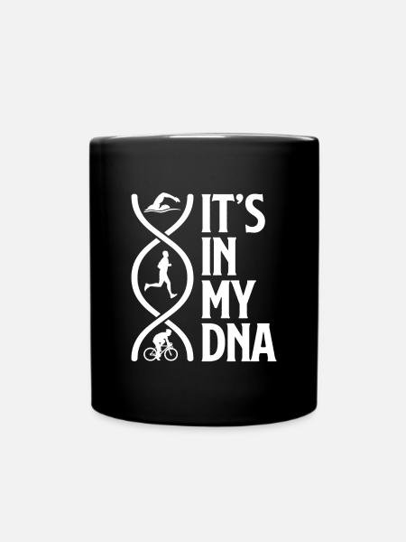 Triathlon it es in my dna - Tasse einfarbig - Schwarz
