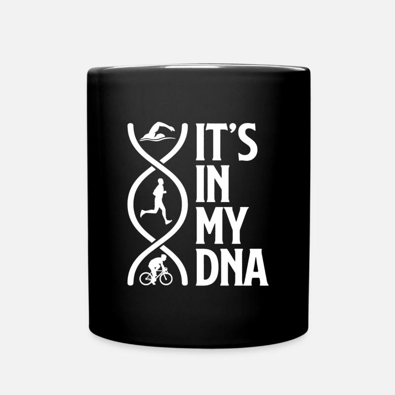 Triathlon it es in my dna - Tasse einfarbig - Schwarz