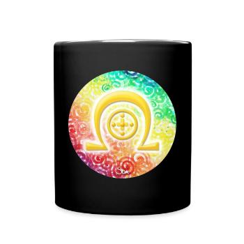 Rainbow Dimension Symbol Healing - Sonja Ariel - Full Colour Mug - black - Front