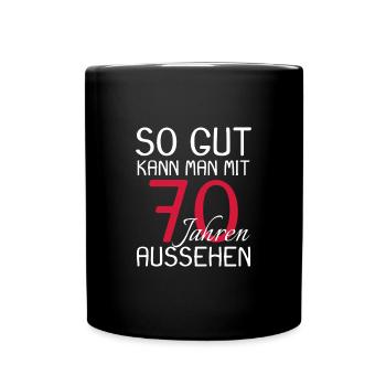70 Geburtstag Party Geburtstag - Tasse einfarbig - Schwarz - Vorne