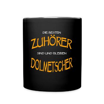 Interprète Interprète Traducteur Auditeurs - Mug uni - noir - Devant
