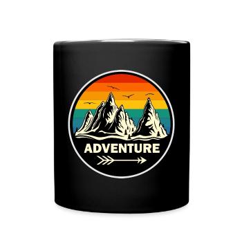 Mountains, Hiking, Adventure, Mountaineering, Adventure - Full Colour Mug - black - Front