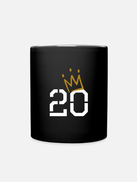 20 ans avec couronne - Mug uni - noir