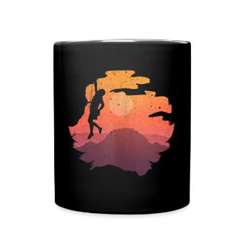Climbing rock climbing climber - Mug uni - noir - Devant