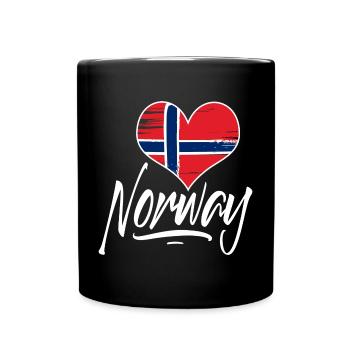 Norvège - Mug uni - noir - Devant