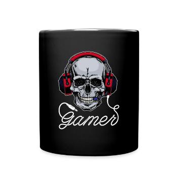 Gamer Headset Zocker - Tasse einfarbig - Schwarz - Vorne