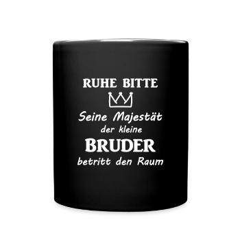 Lustiger Kleiner Bruder - Tasse einfarbig - Schwarz - Vorne