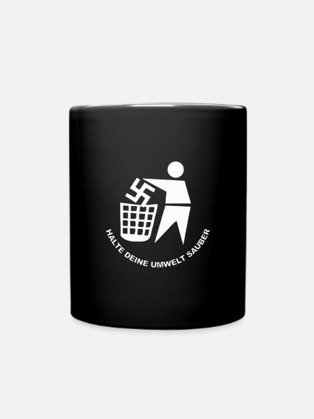 Halte Deine Umwelt Sauber - Tasse einfarbig - Schwarz