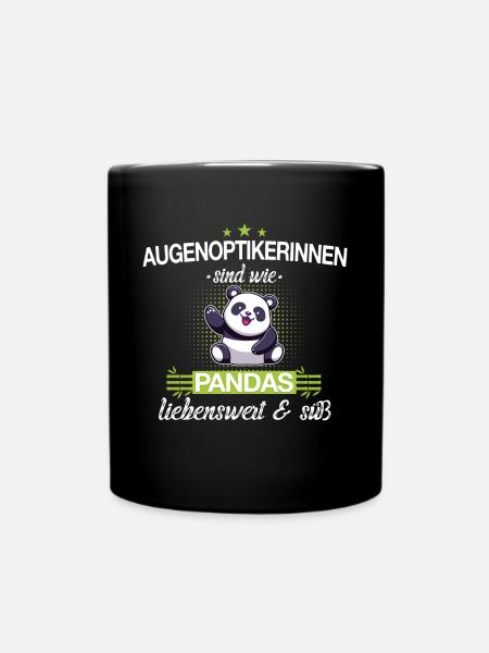 Optiker Optikerin Augenoptiker Beruf Spruch - Tasse einfarbig - Schwarz