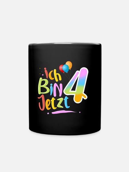 Ich Bin Jetzt 4 - Tasse einfarbig - Schwarz
