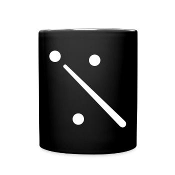 Billard Billardspiel - Tasse einfarbig - Schwarz - Vorne