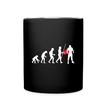 Turk Evolution Superhero Turkish Flag Cloak - Full Colour Mug - black - Front
