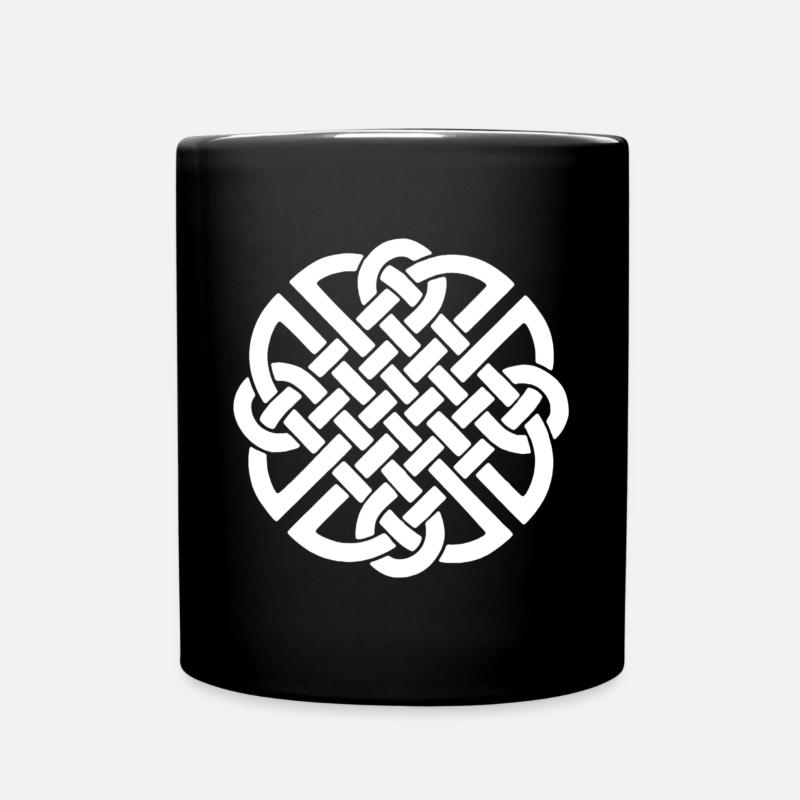 Keltischer Knoten - Tasse einfarbig - Schwarz
