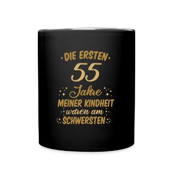 Geburtstag 20 Geburtstag Kindheit Spruch Party - Tasse einfarbig - Schwarz - Vorne