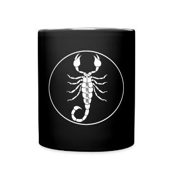 Sign of the white scorpion zodiac - Full Colour Mug - black - Front