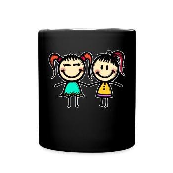 Girlfriend Best Friends - Full Colour Mug - black - Front