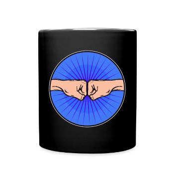 Buddy Beste Freunde - Tasse einfarbig - Schwarz - Vorne
