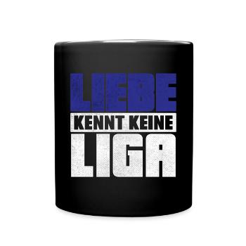 LIEBE KENNT KEINE LIGA | 2.Liga Absteiger Shirt - Tasse einfarbig - Schwarz - Vorne