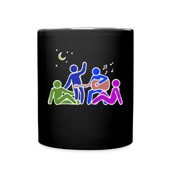 Freundschaft Buddy Beste Freunde - Tasse einfarbig - Schwarz - Vorne