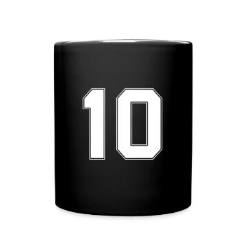 Geburtstagsgeschenk 10 Jahre - Tasse einfarbig - Schwarz - Vorne
