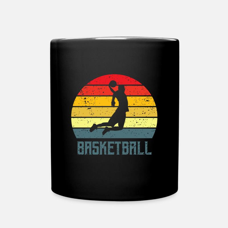 Basketball retro Basketball - Tasse einfarbig - Schwarz