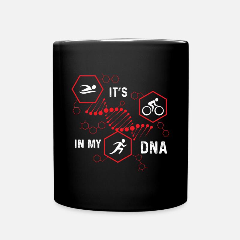 Triathlon it es in my dna - Tasse einfarbig - Schwarz