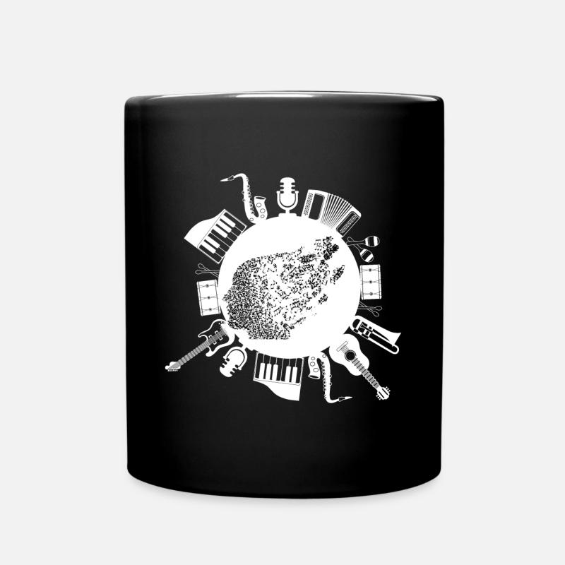 music - Full Colour Mug - black