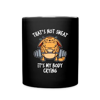 Fitness Training Workout Statement Haltère long - Mug uni - noir - Devant