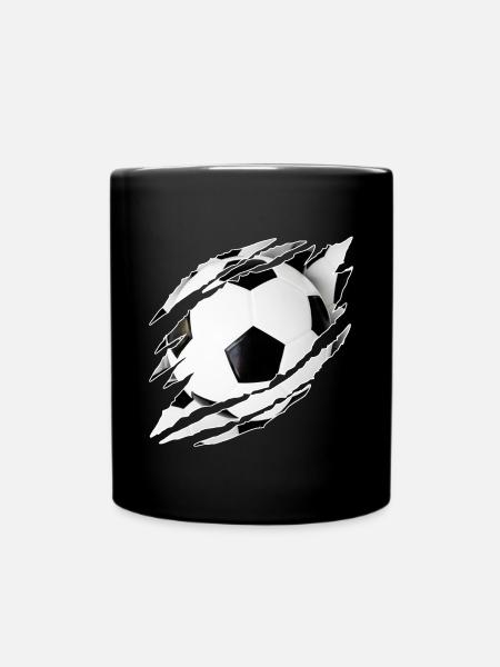 football déchiré football en moi - Mug uni - noir