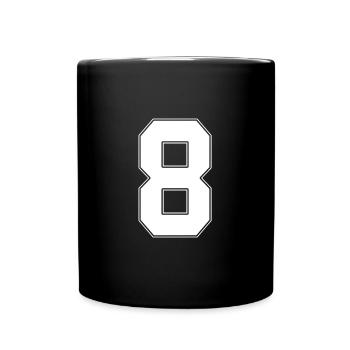 8 Jahre Trikot 8 - Tasse einfarbig - Schwarz - Vorne